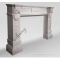 Popular White Carrara Marble Fireplace Mantel